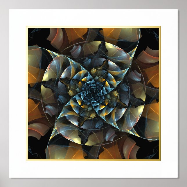Pinwheel Abstract Art Foil Prints (Front)