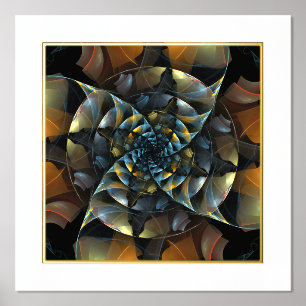 Pinwheel Abstract Art Foil Prints