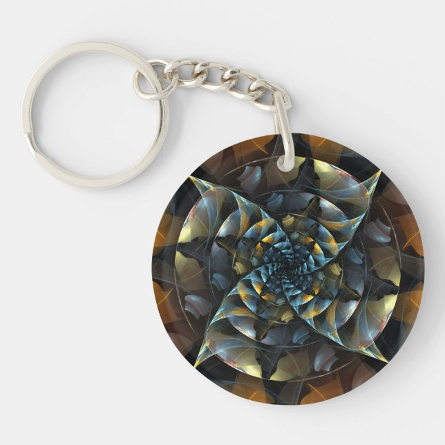 Pinwheel Abstract Art Key Ring (Front)