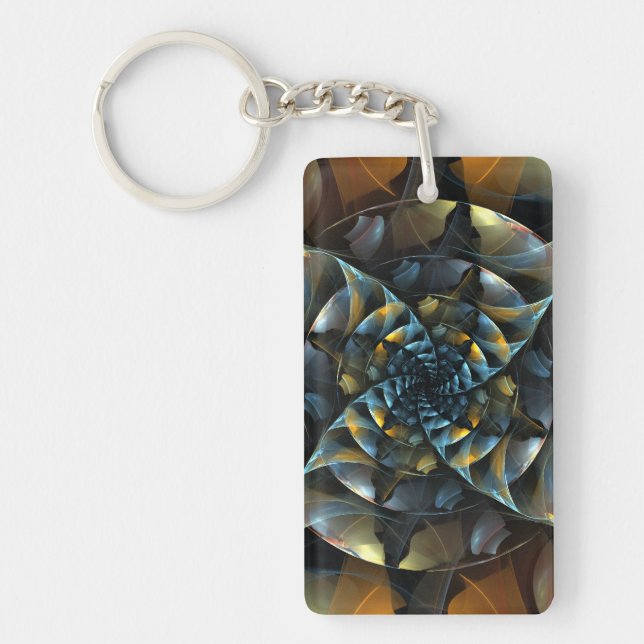 Pinwheel Abstract Art Key Ring (Front)