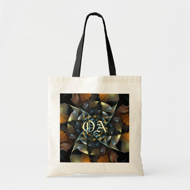 Pinwheel Abstract Art Monogram Bag (Front)