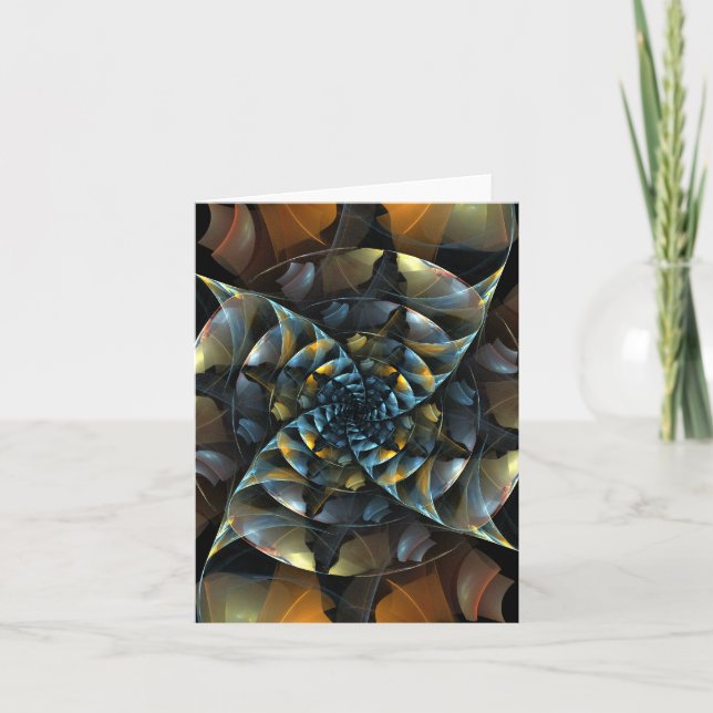 Pinwheel Abstract Art Note Card (Front)