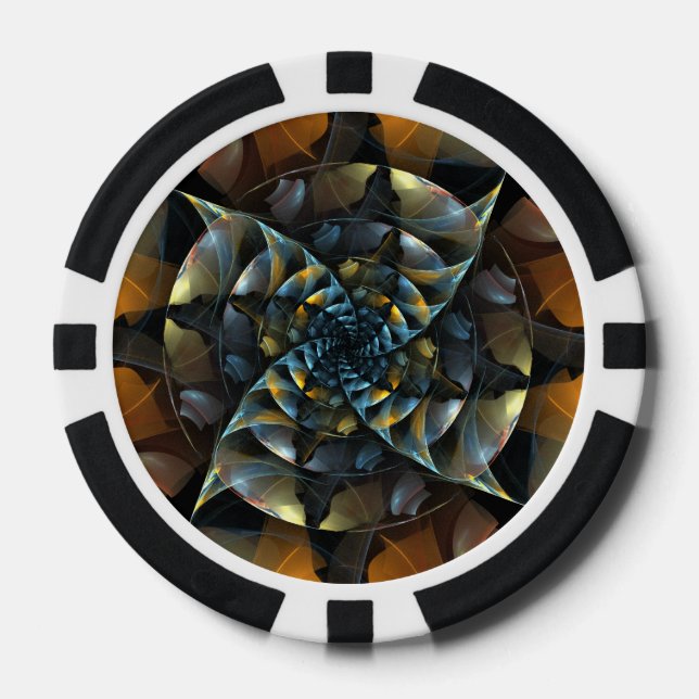 Pinwheel Abstract Art Poker Chips (Front)