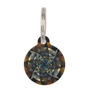 Pinwheel Abstract Art Round Pet Tag