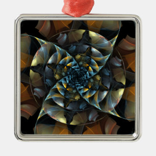 Pinwheel Abstract Art Square Metal Tree Decoration