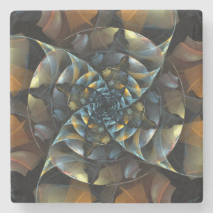 Pinwheel Abstract Art Stone Coaster