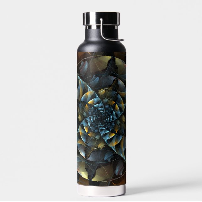 Pinwheel Abstract Art Water Bottle (Left)