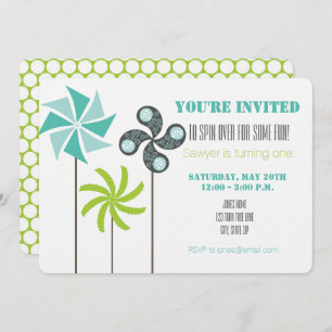 Pinwheel Birthday Invitation {Mod}