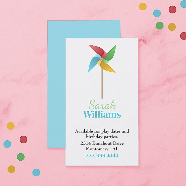 Pinwheel Children Calling Card (Creator Uploaded)