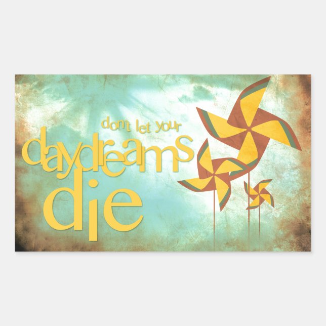 pinwheel daydreams rectangular sticker (Front)