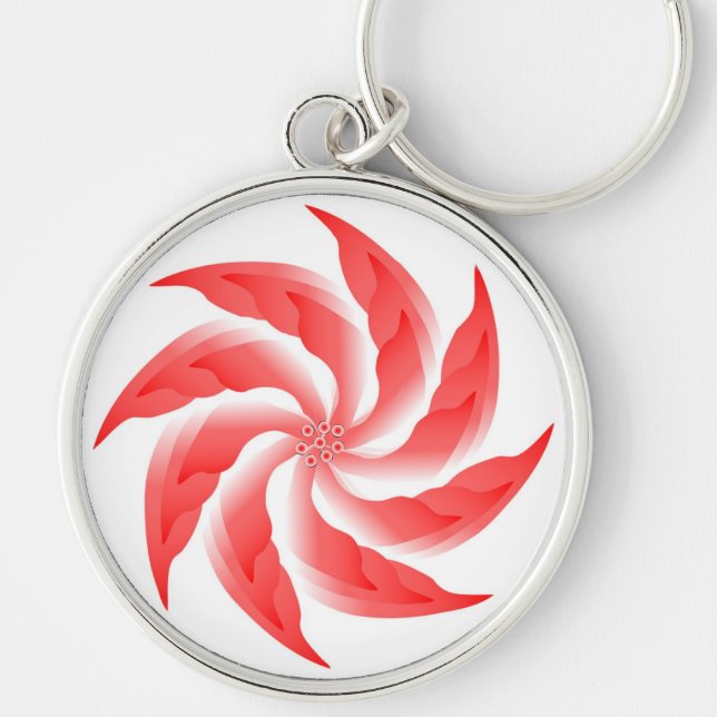 PINWHEEL FLOWER KEY RING (Front)