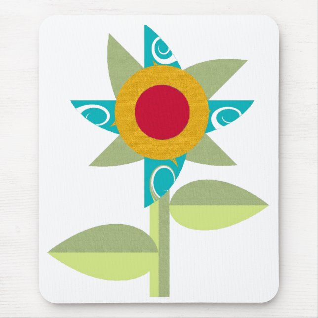Pinwheel Flower Mouse Pad (Front)