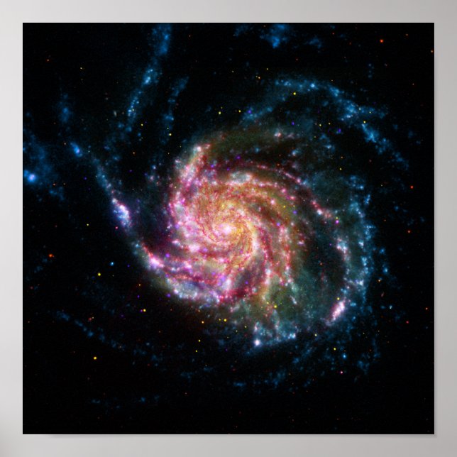Pinwheel Galaxy Spiral Space Poster (Front)