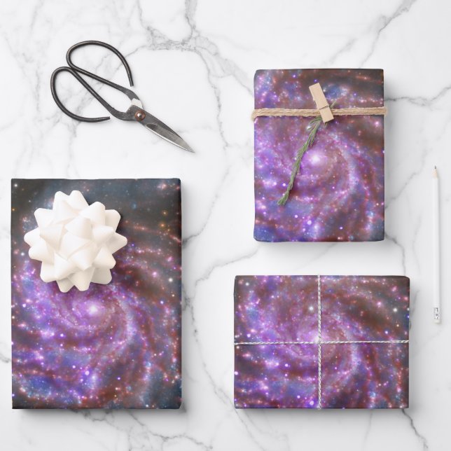 Pinwheel Galaxy Wrapping Paper Sheet (Front)