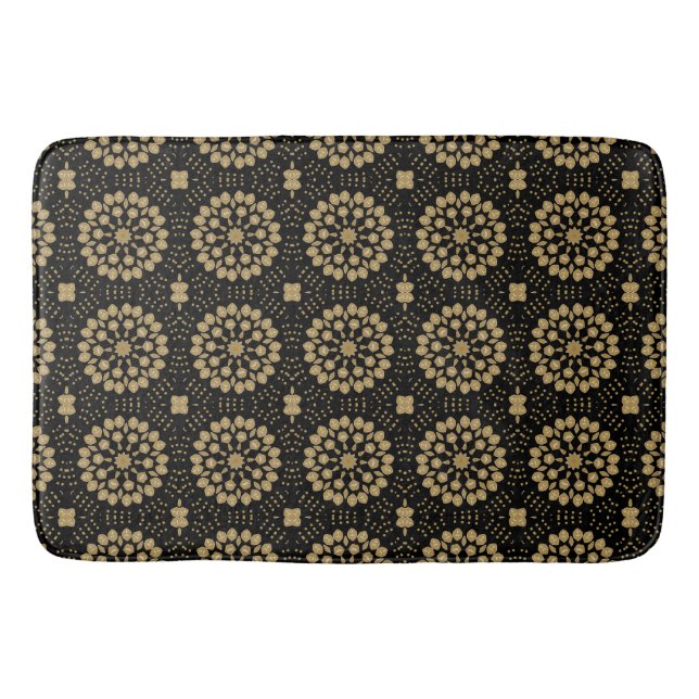 Pinwheel Gold Bath Mat (Front)