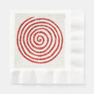 PINWHEEL MOSAIC Coined Luncheon Paper Napkin