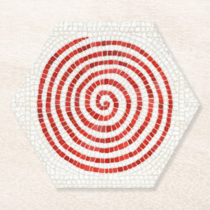 PINWHEEL MOSAIC Hexagon Paper Coasters