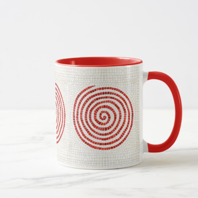 PINWHEEL MOSAIC Red Combo Mug (Right)