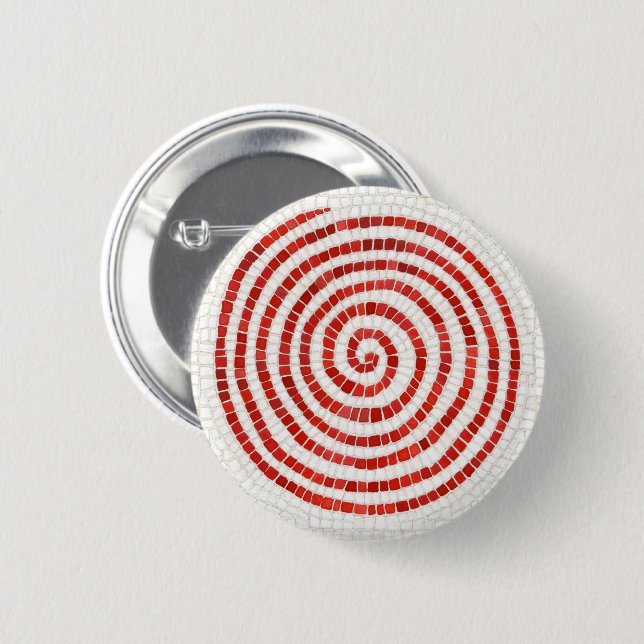 PINWHEEL MOSAIC Round Button (Front & Back)