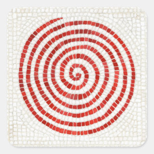 PINWHEEL MOSAIC Small Square Stickers