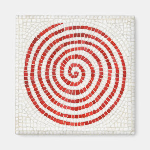 Pinwheel Mosaic Square Magnet
