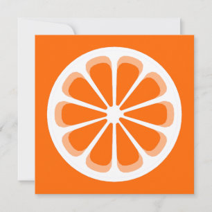 pinwheel orange invitation
