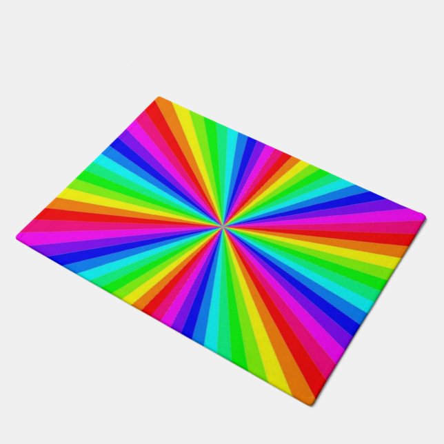 PINWHEEL RAINBOW DOORMAT (Angled)