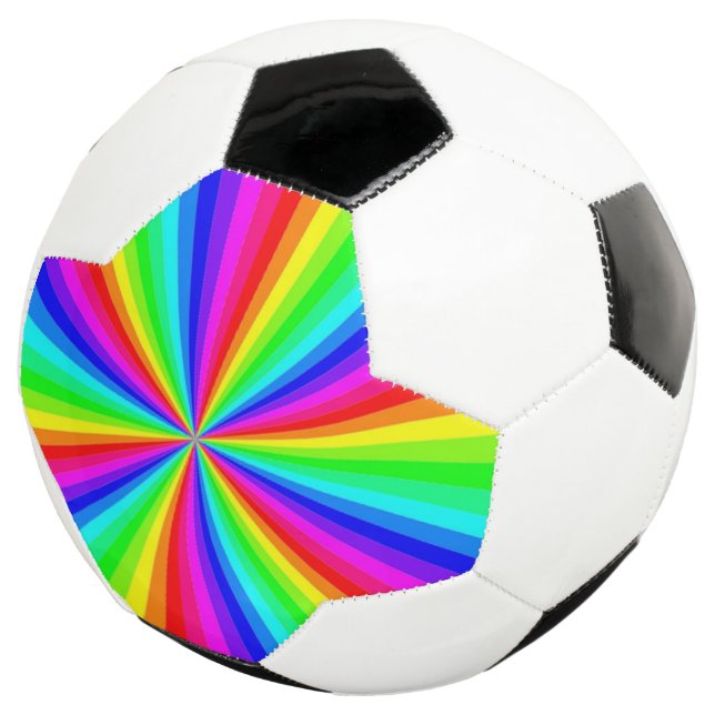 PINWHEEL RAINBOW SOCCER BALL (Three Quarter)