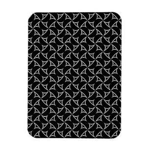 Pinwheel Spiral White Abstract Illusions Line Art Magnet