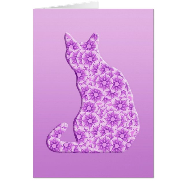 Pinwheels Cat - lavender, purple (Front)