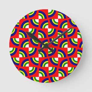 Pinwheels round clock