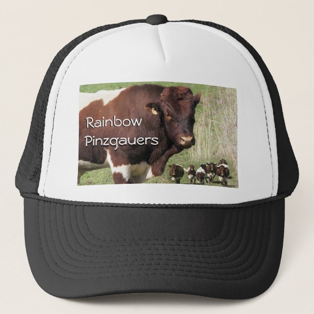Pinzgauer Bull & Cows Cap- customise Trucker Hat (Front)