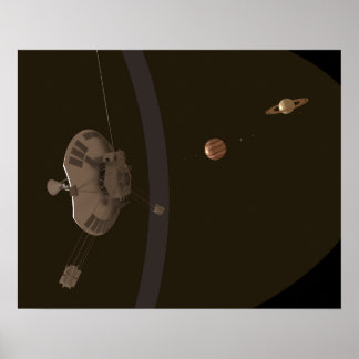 Pioneer 11 Space Exploration Science Poster