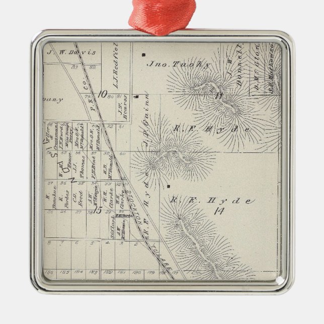 Pioneer Land Co subdivisions Metal Ornament (Front)