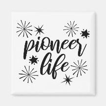 Pioneer Life Sparkly Calligraphy Black and White