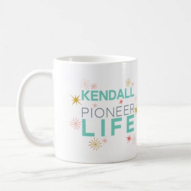 Pioneer Life Sparkly - Custom Name Kendall Coffee Mug (Left)