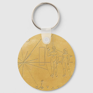 pioneer message nasa alien human universe cosmos v key ring