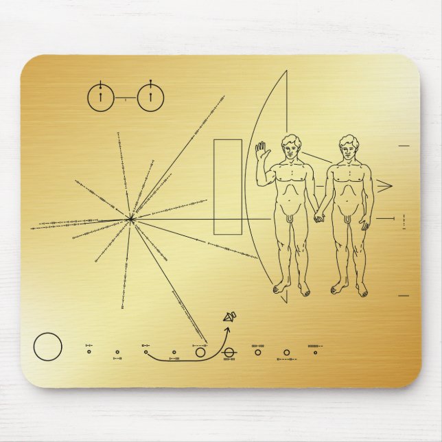 Pioneer Plaque  Adam & Adam Mouse Pad (Front)