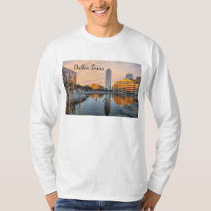 Pioneer Plaza Pond Morning Men's Long Sleeve Shirt