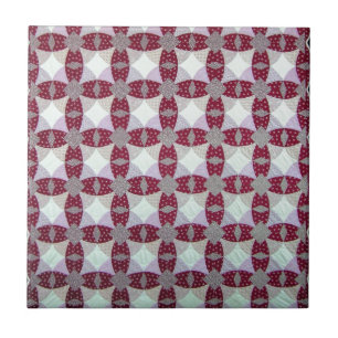 Pioneer Quilt Pattern Ceramic Tile