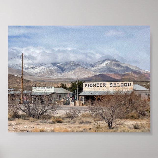 Pioneer Saloon & Goodsprings General Store-Winter Poster (Front)