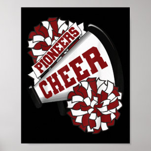 Pioneers Cheer Back To School Cheerleading Spirit Poster