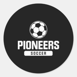 Pioneers Soccer For Elementary, Middle, And High S Classic Round Sticker