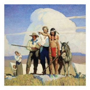 Pioneers Western Art by NC Wyeth Photo Print