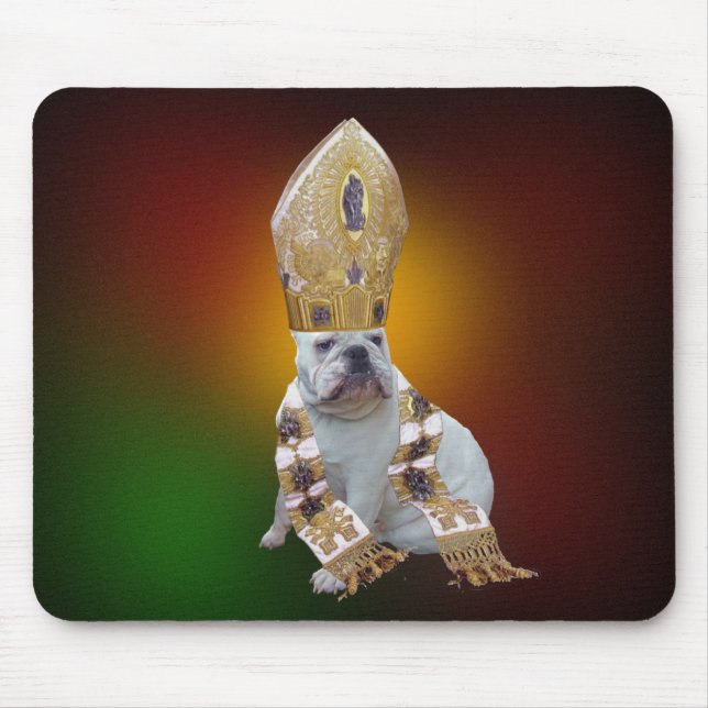 Pious bulldog mousepad (Front)
