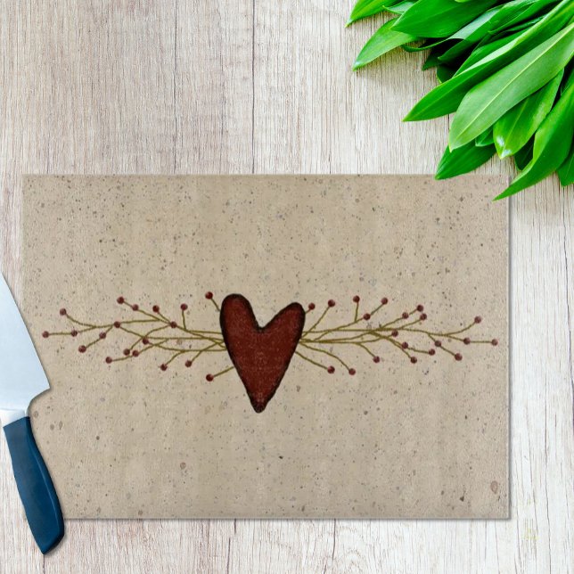 Pip Berry Heart Glass Cutting Board (Creator Uploaded)