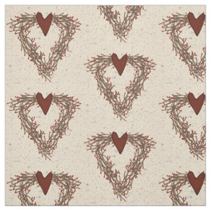 Pip Berry Heart Wreath Fabric