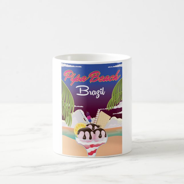 Pipa Beach Brazil Vacation poster Coffee Mug (Center)