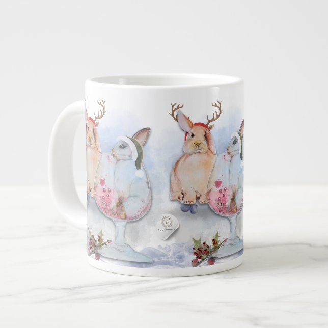 "Pipa & Marlow Series" Boganhues print Large Coffee Mug (Front Left)