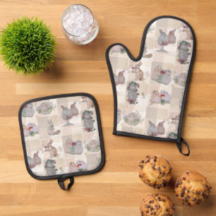 Pipa & Marlow Theme Oven Mitt & Pot Holder Set